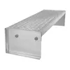 A galvanized metal stair with a grated surface, shown from a side angle against a white background. Náhled obrázku produktu