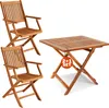 CASARIA® Balkonmöbel Set 2 Personen Wetterfest Holz Produktbild-Vorschau 1