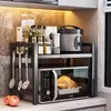 Mikrowellenregal aus Metall - 39-60 cm - Ausziehbares Produktbild-Vorschau 3