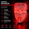 Straszna maska Kiss Me LED - jak z Purge, sterowana, Podgląd zdjęcia produktu 2