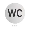 Relaxdays WC Schild, 4er Set, rund, Türschild zum Produktbild-Vorschau 7