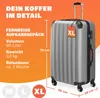 Valise rigide XL argent 4 roues 360° Bagage poignée Voir les images du produit 2
