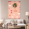 MuchoWow® Wandteppich Wandbehang Globus - Rosa - Pastell Produktbild-Vorschau 5