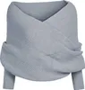 Gestrickter Schal mit schulterfreien Ärmeln einfarbig y Produktbild-Vorschau 1