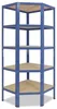 shelfplaza HOME 180x70x45 cm Eckregal in blau mit 5 Böden Produktbild-Vorschau 1
