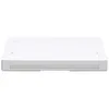 A white, rectangular electronic device or enclosure is shown from a straight-on, slightly angled perspective against a white background. The front of the device features a band of small, regularly spaced perforations. Produktbild-Vorschau