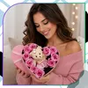 Seifenrosen, Blumenbox, herzförmiger Strauß duftender Produktbild-Vorschau 3