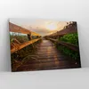Bild auf Leinwand - Leinwandbild - Fußgängerbrücke Meer Produktbild-Vorschau 4