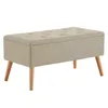 Theo&Cleo Sitzbank Polsterbank mit Stauraum  Footstool Produktbild-Vorschau 1