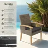 tectake® Rattan Stuhl Rosarno mit Holzgestell inklusive Produktbild-Vorschau 2