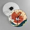 Wanduhr - Rund - Glasuhr - Reiher Sonne Meer - 30x30cm - Produktbild-Vorschau 2