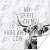MuchoWow® Poster Marmor - Zitat - Schottischer Highlander Produktbild-Vorschau 1