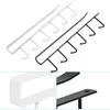 Two under-shelf mug racks, one white and one black, are shown against a white background. The bottom portion of the image shows close-ups of the rack construction. Produktbild-Vorschau