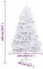 vidaXL Künstlicher Weihnachtsbaum Klappbar mit Ständer Weiß Produktbild-Vorschau 7