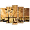 5-teiliges leinwandbild venedig gondel italien 200x100 cm Produktbild-Vorschau 2