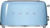 A front view of a light blue Smeg toaster. Náhled obrázku produktu