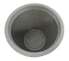 A top-down view of a gray planter pot with a textured interior and a circular base with raised details. Produktbild-Vorschau