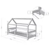 Children's House Bed TERY with Firm Bed Guard - White - 120 Produktbild-Vorschau 2
