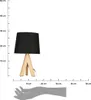 Stolní lampa s døevìnými nohama, H. 29 cm Náhled obrázku produktu 13