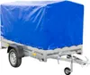 A blue tarp-covered trailer is shown against a white background. Podgląd zdjęcia produktu