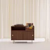 sweeek - Vintage Schallplattenschrank mit Holzdekor und Produktbild-Vorschau 2