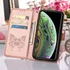 iPhone XS Max Hülle, Schmetterling Prägung Flip Leder Produktbild-Vorschau 5