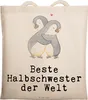 Mr. & Mrs. Panda Jutetasche Pinguin Beste Halbschwester der Produktbild-Vorschau 1