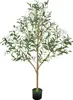 SucceBuy Künstlicher Olivenbaum, 1,5 m, mit schwarzem Topf, Produktbild-Vorschau 1