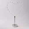 LED Dekoleuchte Herz/Stern - wechselbarer Aufsatz - H: 50cm - Batterie - Timmer - silber Produktbild-Vorschau