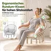 Sekey Hangstoel: Hangstoel van katoen met rug- en Productafbeelding-voorbeeld 3