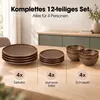 Sada riadu Mica Decorations Nusa, hnedá, 12-dielna – sada Náhľad obrázku produktu 3