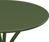 Runder Metall-Gartentisch, Durchmesser 60 cm – Kaki – Produktbild-Vorschau 3