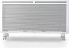 A white electric heater with wheels is shown from the front on a white background. Náhľad obrázku produktu