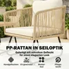 Outsunny Rattan Bistroset 3 teiligesGartenmöbel-Set mit 2 Produktbild-Vorschau 5