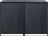 vidaXL Mülltonnenbox für 2 Tonnen Poly Rattan Schwarz Produktbild-Vorschau 4