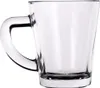 A clear glass espresso mug with a handle is shown against a white background. Voir les images du produit