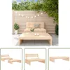 The Living Store 2-tlg. Garten-Lounge-Set Massivholz Kiefer Produktbild-Vorschau 1