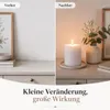 Stumpenkerze,  ca. 7 x 10 cm, 3-farbig sortiert Weiß Produktbild-Vorschau 6