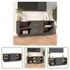The Living Store TV-Schrank Grau 100x34x40 cm Massivholz Produktbild-Vorschau 1