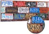 DEQORI Hybrid Leinwand Bild 125x50 cm 'Kennzeichen-Mosaik' Produktbild-Vorschau 1