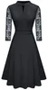 Elegantes Cocktailkleid mit Spitzenärmeln für Damen Produktbild-Vorschau 2