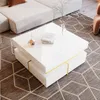 okwish Couchtisch quadratischer, Hochglanz Beistelltisch Produktbild-Vorschau 1