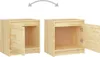 The Living Store Nachttisch 40x30,5x40 cm Massivholz Kiefer Produktbild-Vorschau 7
