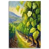 Leinwandbild Weinberg Traubenblätter gemalt 60x90 Feeby Produktbild-Vorschau 3