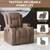 Brauner elektrischer Massagesessel mit USB-Anschluss, Produktbild-Vorschau 3