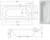 BADLAND Badewanne Rechteck Intrica 160x75 mit Acrylschürze, Produktbild-Vorschau 8
