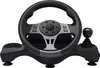 A racing wheel and gear shifter set on a white background. Podgląd zdjęcia produktu