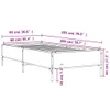 Bettgestell Schwarz 90x200 cm Holzwerkstoff und Metall Produktbild-Vorschau 9