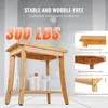 Sgabello da doccia in bambù - sgabello da bagno per 150 kg Anteprima dell’immagine prodotto 3