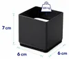 Relaxdays Meubelverhogers, set van 4, vierkant, afmetingen: Productafbeelding-voorbeeld 4